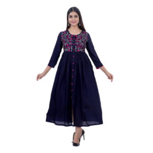 Women's embroidery long kurti